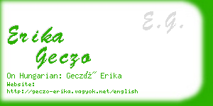 erika geczo business card